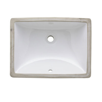 20″ x 15″ x 7.5″  Undermount Lavatory Porcelain Sink - Biscuit